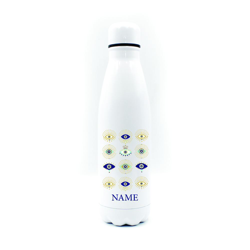 Personalised Evil Eye Stainless Steel Water Bottle